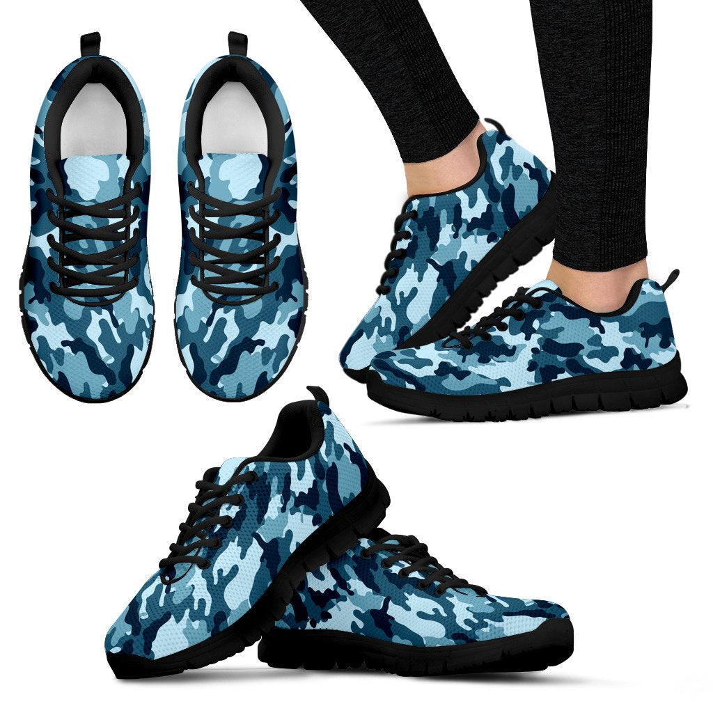 Blue Camo Sneakers