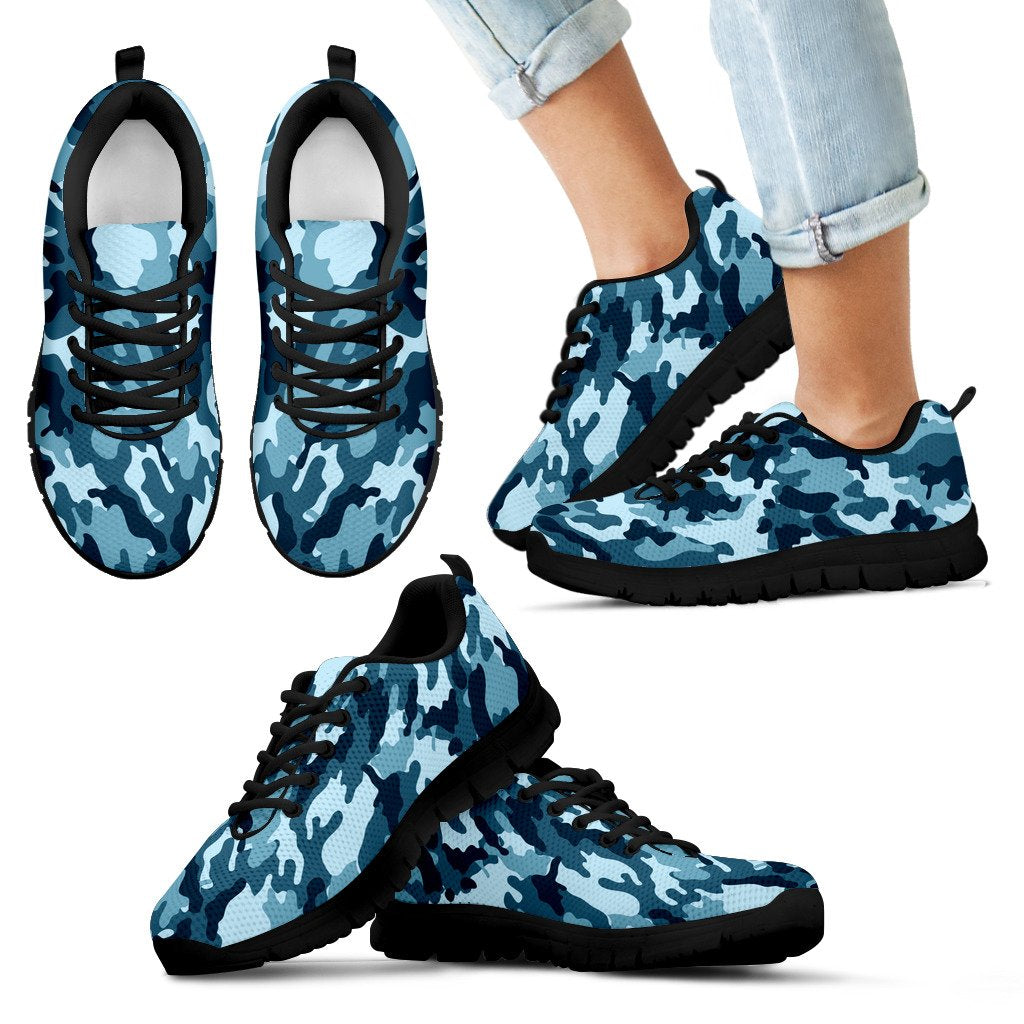 Blue Camo Sneakers