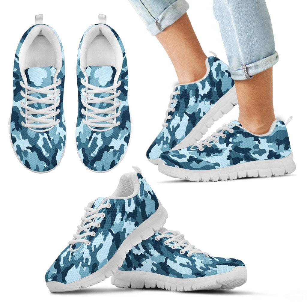 Blue Camo Sneakers