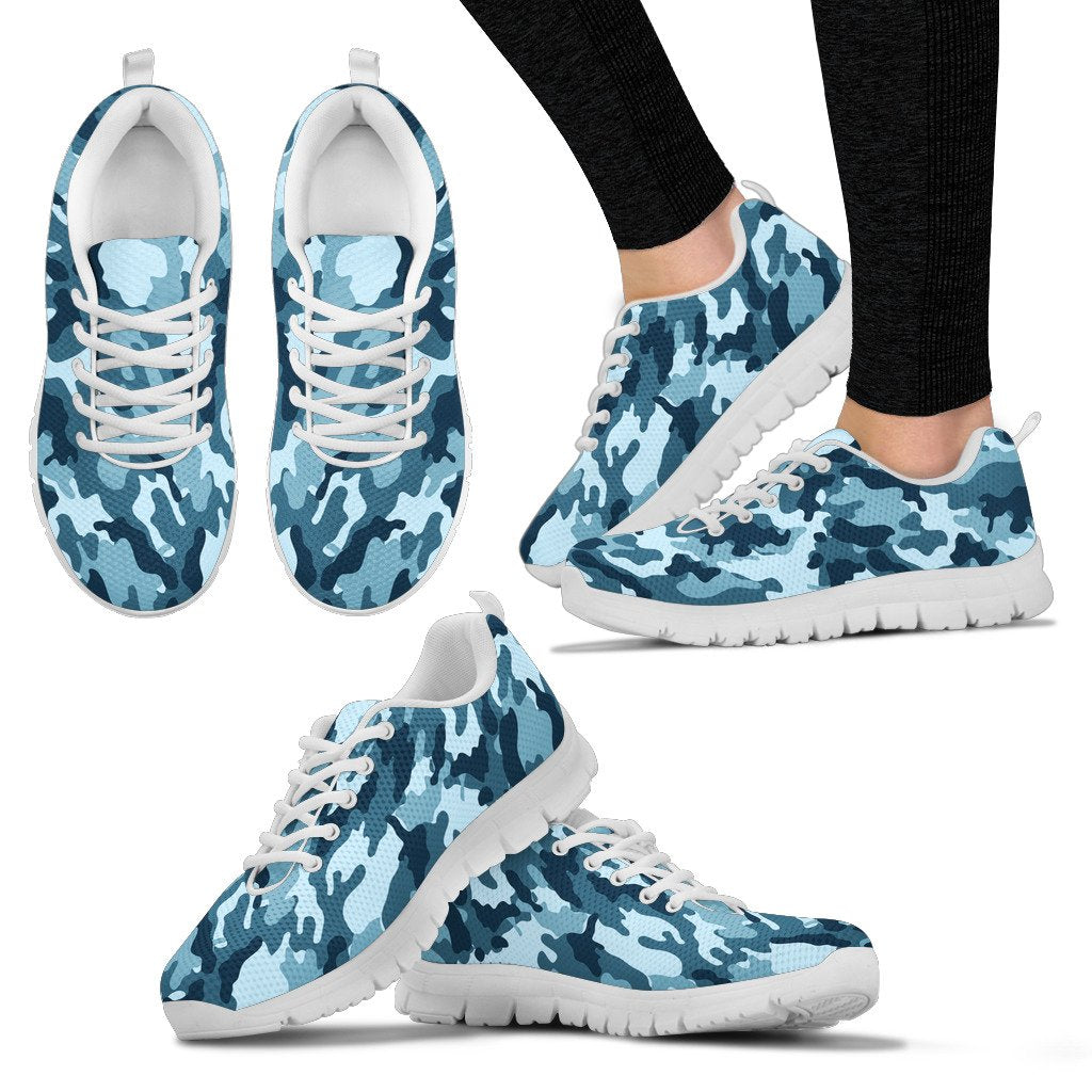 Blue Camo Sneakers