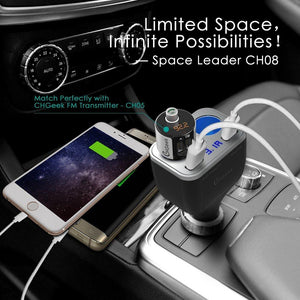 2 Socket Cigarette Lighter Splitter Dual USB Port Quick Charge 3.0 Car Charger