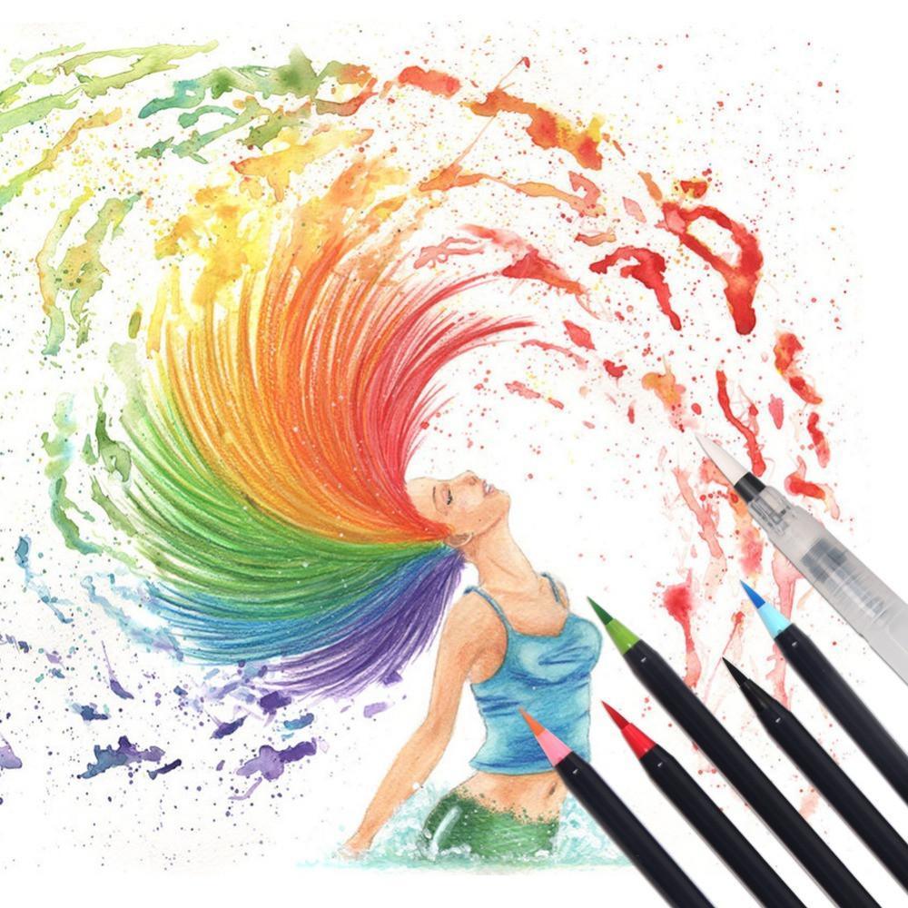 Watercolour Brush Pens - 20 Piece Set