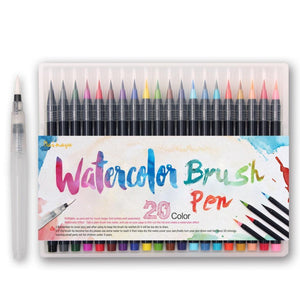 Watercolour Brush Pens - 20 Piece Set