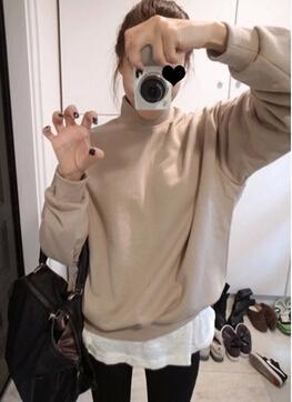 women loose long sleeve sweatshirt