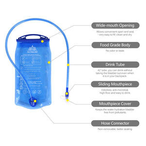 1.5L/2L/3L Outdoor Sport Foldable TPU Water Bag Hydration Water Bladder