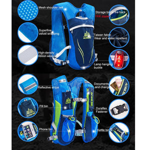 Hydration Bag 5.5L Running Race Vest Pack 2pcs 250ML Bottles (Optional)