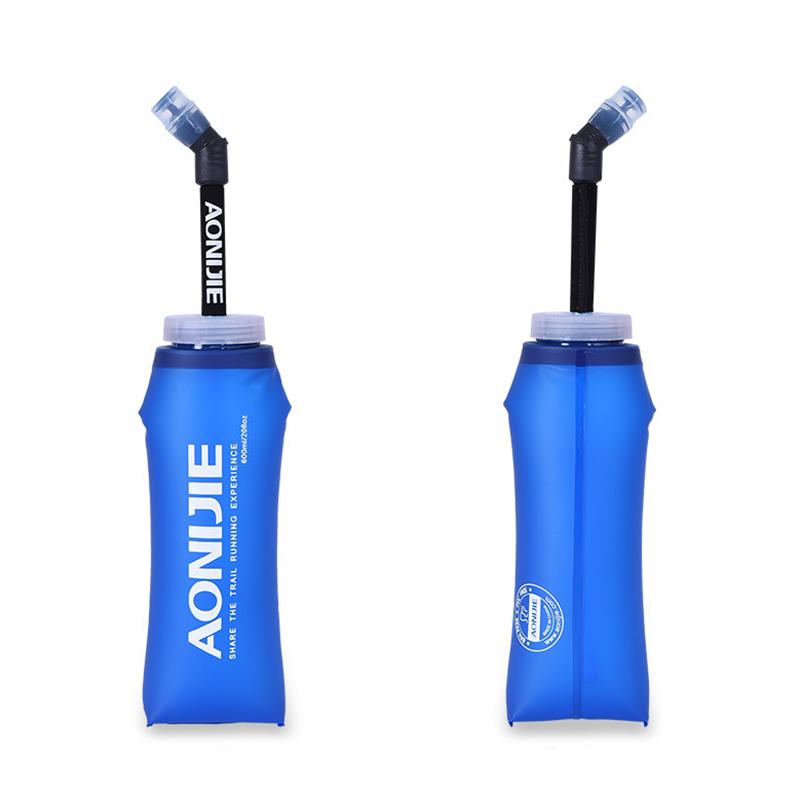 Bottle 350ml /600ml TPU Long Straw Water Bottle Folding