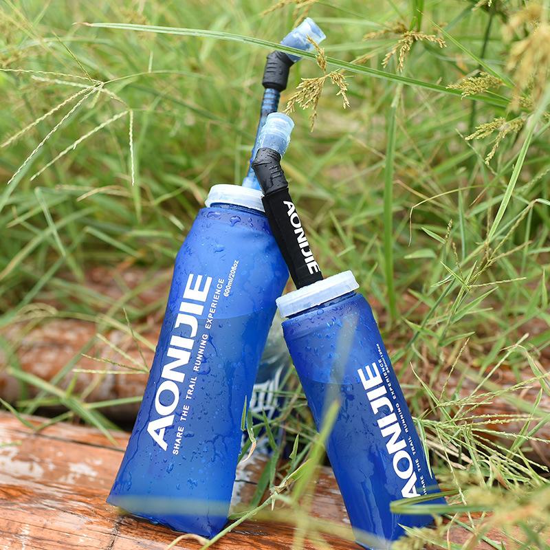 Bottle 350ml /600ml TPU Long Straw Water Bottle Folding