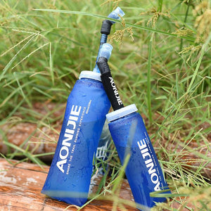 Bottle 350ml /600ml TPU Long Straw Water Bottle Folding