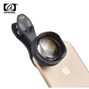 APEXEL Universal 3x Telephoto Lens Telescope with Clip High Definition for Iphone 6s 6plus/6s/ 5/5se Samsung Galaxy S7 S6 85mm