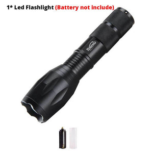 XM-L T6 LED Flashlight 5 Modes 4000 Lumens Battery + Charger + Clip