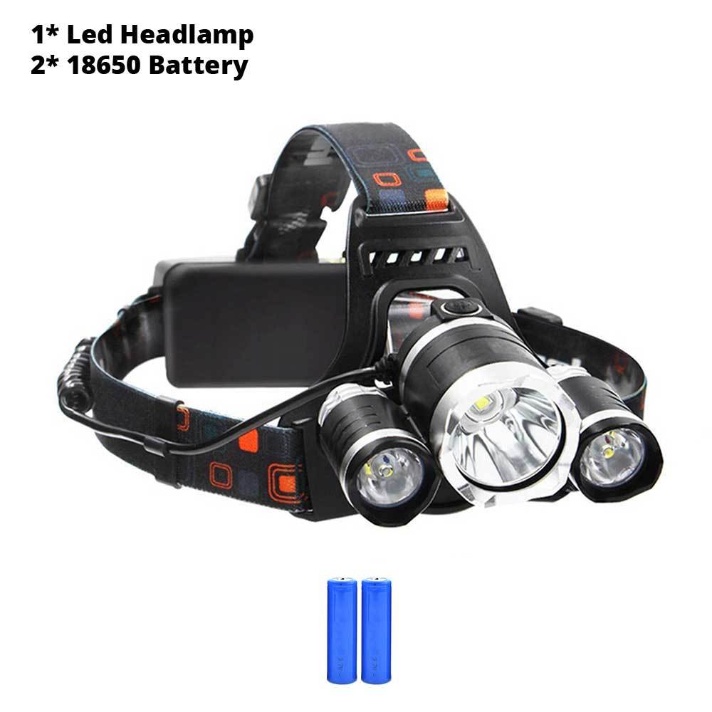 Rechargeable Headlight 13000Lm xm-T6 3 Led