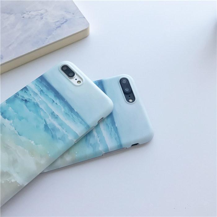 Blue Waves beach painted case for iPhone