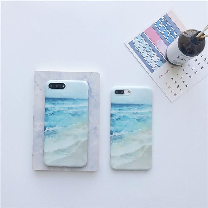 Blue Waves beach painted case for iPhone