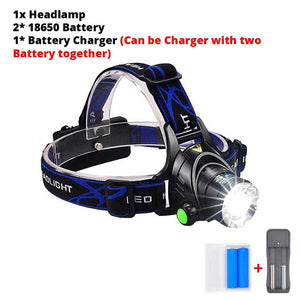 RU 5000LM Cree XML-L2 XM-L T6 Led Headlamp Zoomable Waterproof