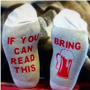 Custom wine socks If You can read this Bring Me a Glass of Wine Socks autumn spring fall 2018 new arrival