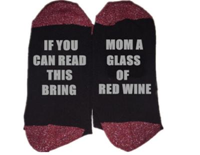 Custom wine socks If You can read this Bring Me a Glass of Wine Socks autumn spring fall 2018 new arrival