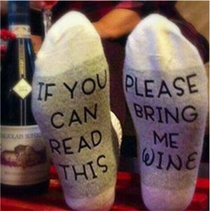 Custom wine socks If You can read this Bring Me a Glass of Wine Socks autumn spring fall 2018 new arrival