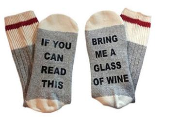 Custom wine socks If You can read this Bring Me a Glass of Wine Socks autumn spring fall 2018 new arrival