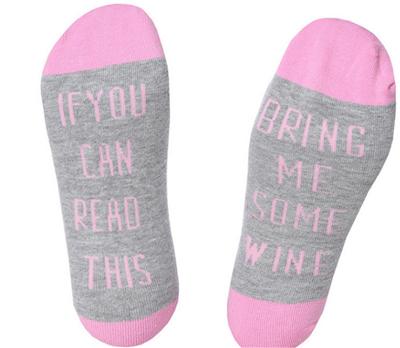 Custom wine socks If You can read this Bring Me a Glass of Wine Socks autumn spring fall 2018 new arrival