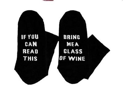 Custom wine socks If You can read this Bring Me a Glass of Wine Socks autumn spring fall 2018 new arrival