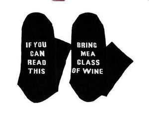 Custom wine socks If You can read this Bring Me a Glass of Wine Socks autumn spring fall 2018 new arrival
