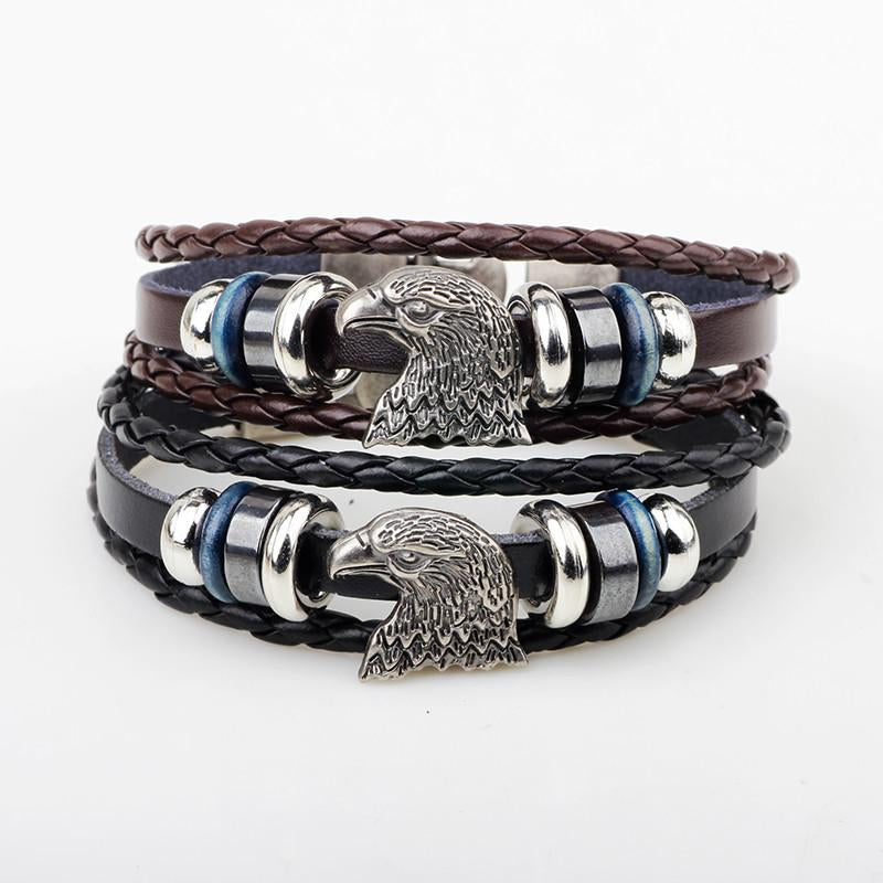 Vintage American Bald Eagle Charm Bracelet