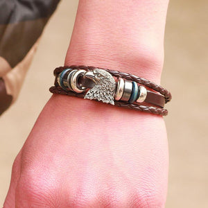 Vintage American Bald Eagle Charm Bracelet