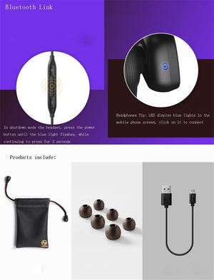 Sport In Ear Wireless Bluetooth Stereo Earphone with Mic