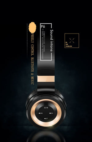 Bluetooth Headphones Over Ear, Wireless Headset, Foldable, Soft Memory Earmuffs