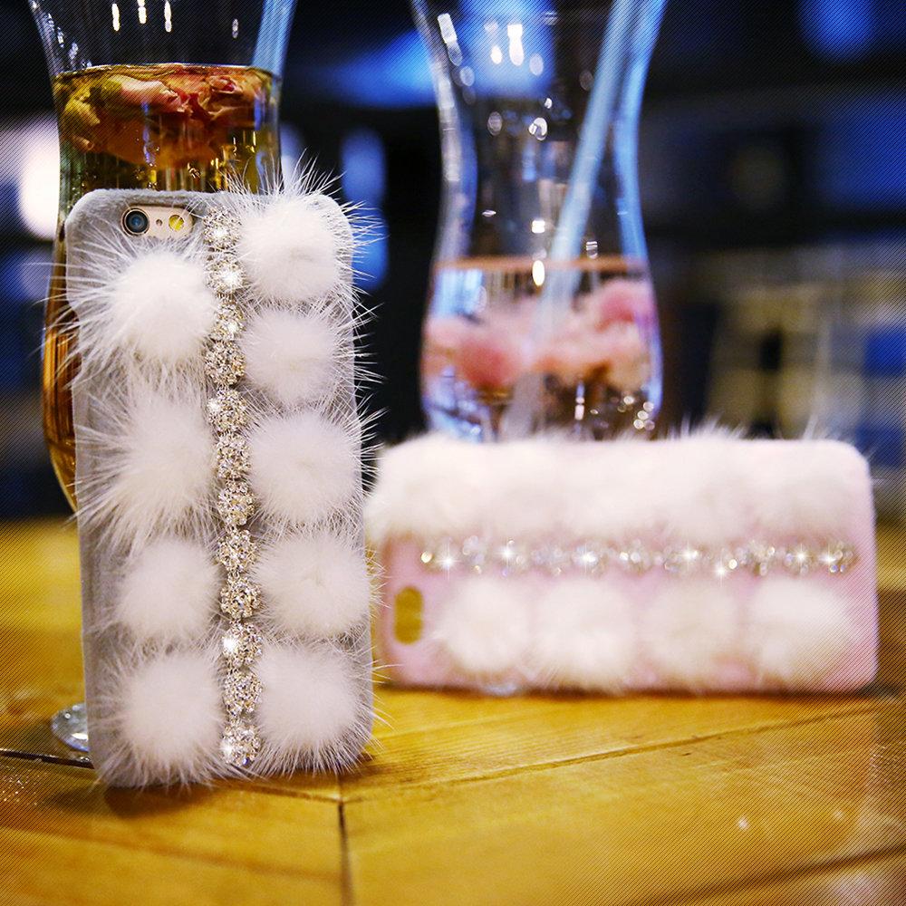 Plush Furry Diamond iPhone Case