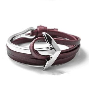 Anchors Aweigh Leather Bracelet