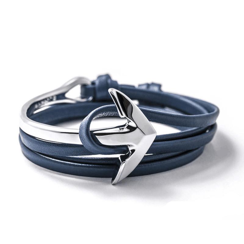 Anchors Aweigh Leather Bracelet
