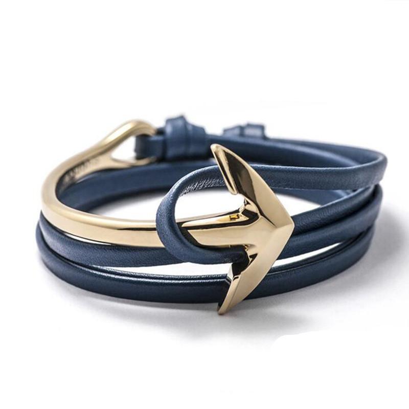 Anchors Aweigh Leather Bracelet