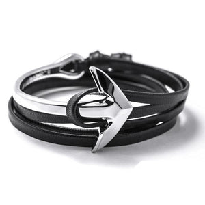 Anchors Aweigh Leather Bracelet