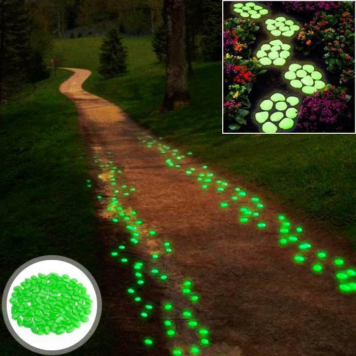 "Night Stone" Glow-In-The-Dark Garden Pebbles