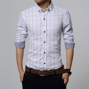 Slim Fit Men Long Sleeve Shirt
