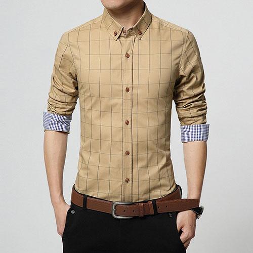 Slim Fit Men Long Sleeve Shirt