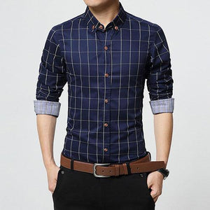 Slim Fit Men Long Sleeve Shirt