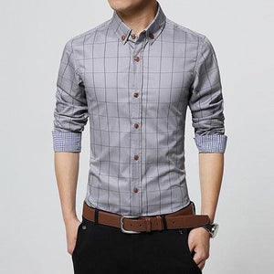 Slim Fit Men Long Sleeve Shirt