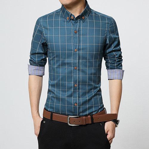 Slim Fit Men Long Sleeve Shirt
