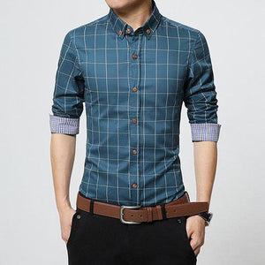 Slim Fit Men Long Sleeve Shirt