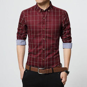 Slim Fit Men Long Sleeve Shirt