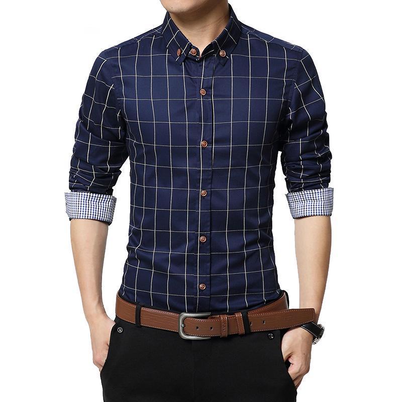 Slim Fit Men Long Sleeve Shirt