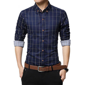Slim Fit Men Long Sleeve Shirt