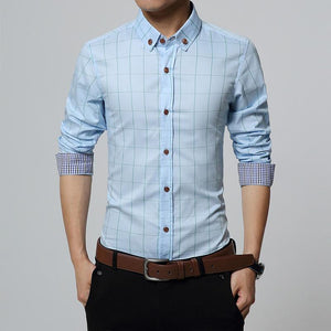 Slim Fit Men Long Sleeve Shirt