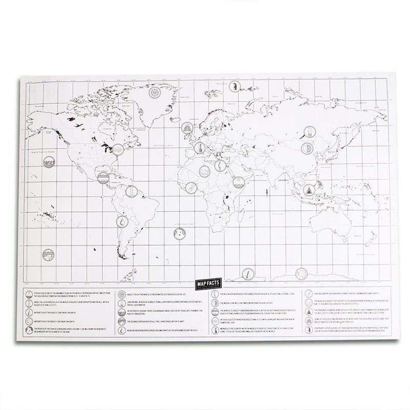 WORLD SCRATCH-OFF TRAVEL MAP