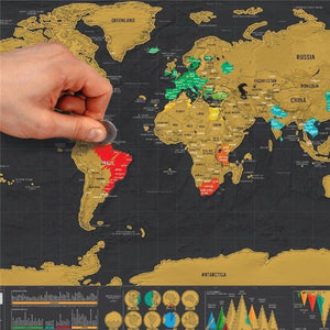 WORLD SCRATCH-OFF TRAVEL MAP