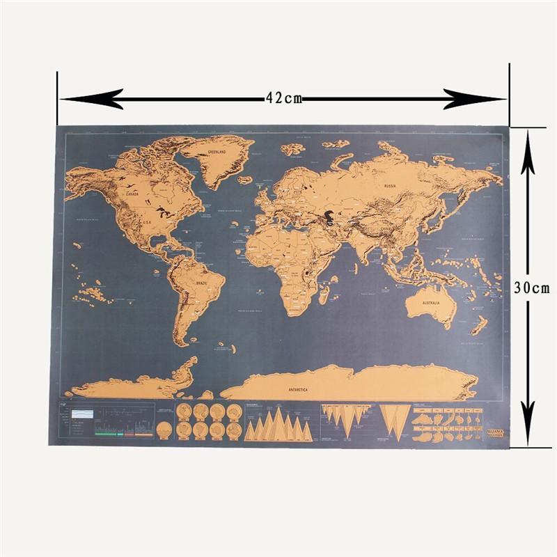 WORLD SCRATCH-OFF TRAVEL MAP