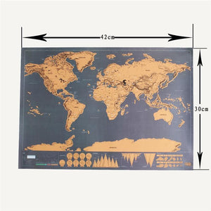WORLD SCRATCH-OFF TRAVEL MAP